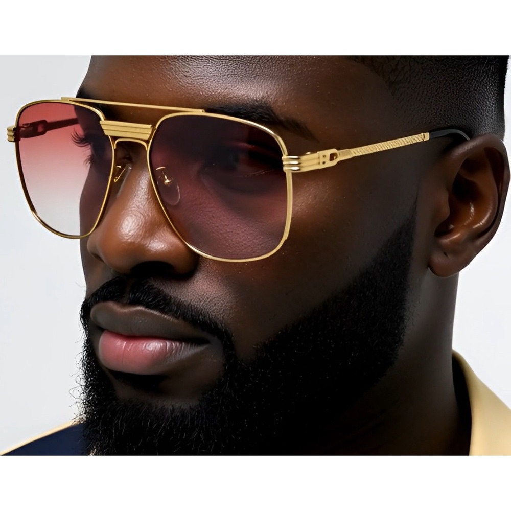 Pink Sunglasses Fashion Men Women Gold Frame Retro Vintage Shades Lentes‎ Gafas